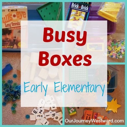 Busy boxes blog post with images of little educational toys