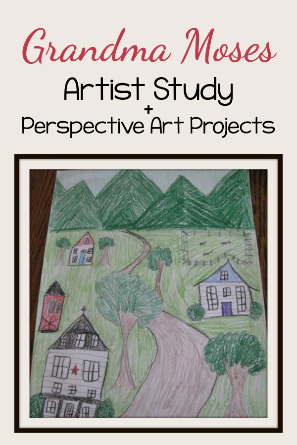 houses on a road perspective art created by a child