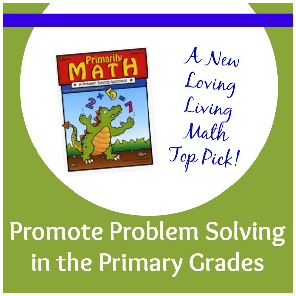 Primarily Math book with green dragon on the front. For a blog post about promoting problem solving in the primary grades.