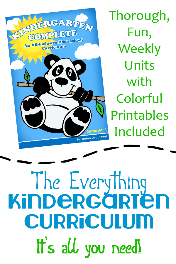 The Everything Kindergarten Curriculum with a blue cover, yellow sun, and a panda bear.
