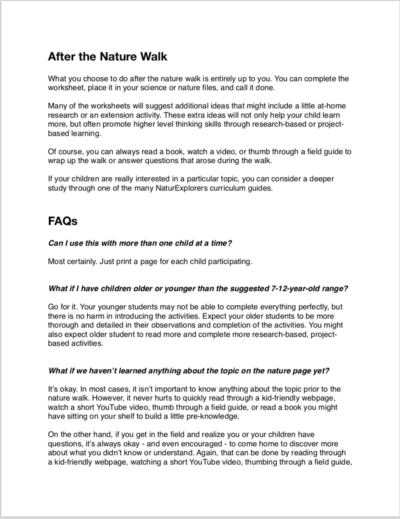 40 Nature Walks FAQs