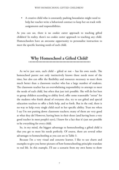 Page from Homeschooling Gifted Kids