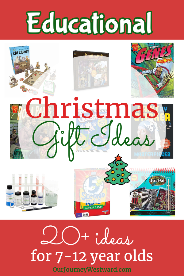 Games, books, and experiments that would make great Christmas gifts. For a blog post about Educational Christmas gifts.