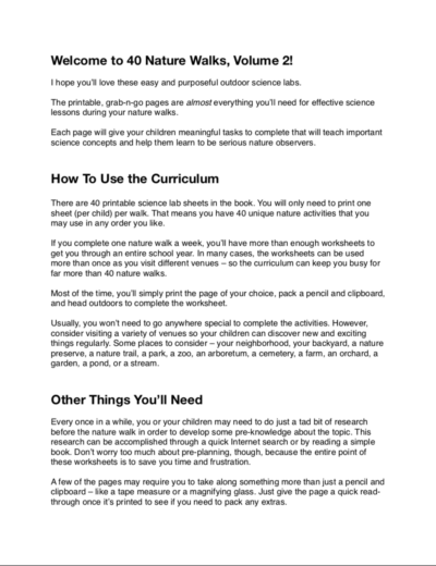 40 Nature Walks Page