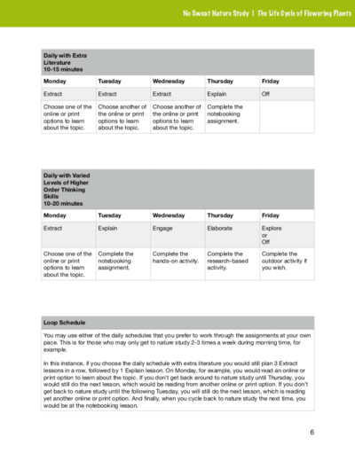 The Life Cycle of Flowering Plants No Sweat Nature Study curriculum preview.