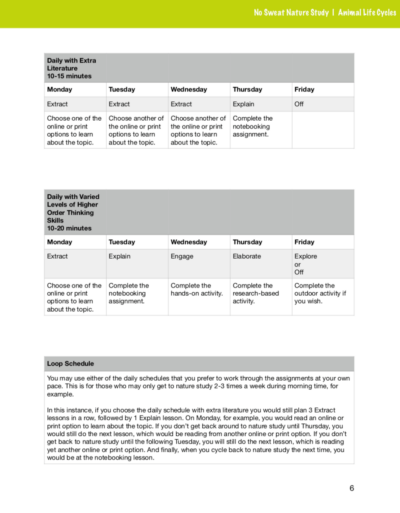 Animal Life Cycles curriculum