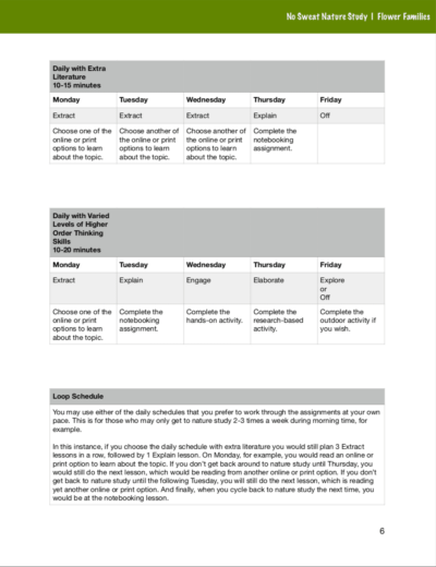 Flower Families Curriculum