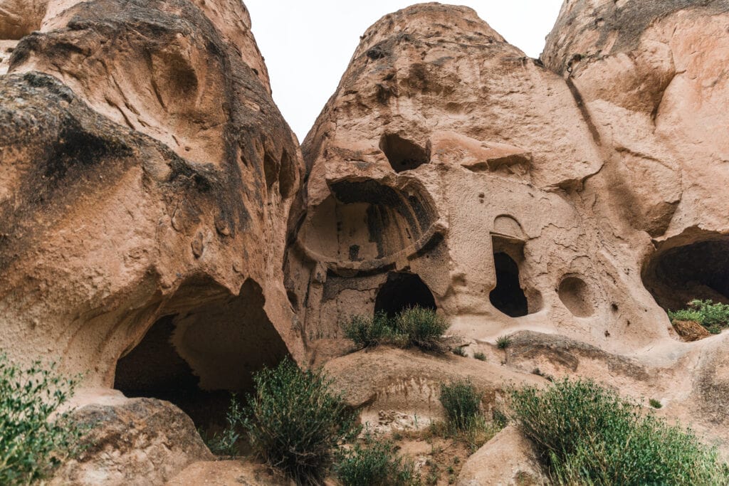 sandstone caves in the dessert