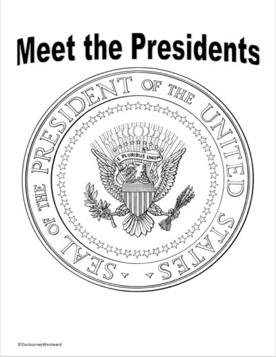 Meet the Presidents page with the seal of the United States.