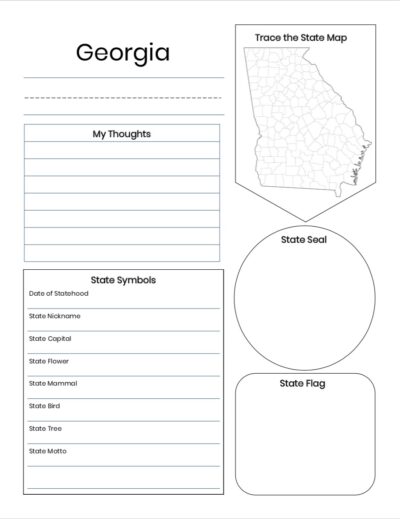 Georgia notebooking page