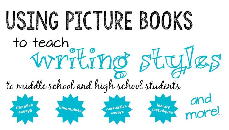 Using Picture Books to teach Writing Styles image for a blog post